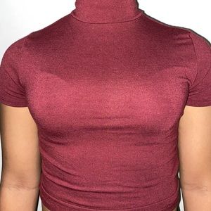 Turtle neck Crop top